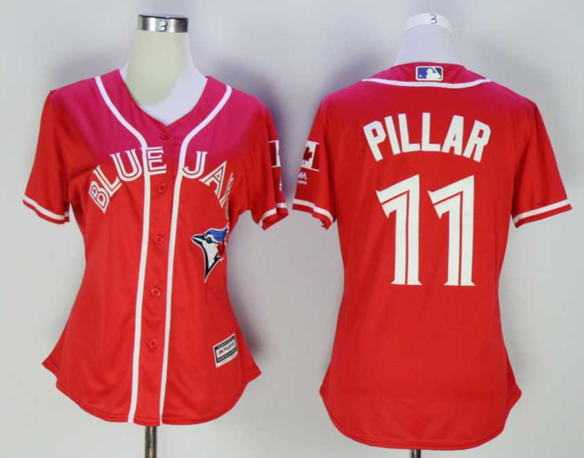 Women Toronto Blue Jays #11 Kevin Pillar Red Alternate New Cool Base Jersey,We sell and wholesale Women Toronto Blue Jays #11 Kevin Pillar Red Alternate New Cool Base Jersey on line form chian!